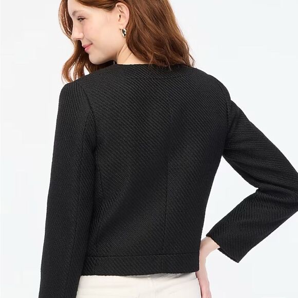 J. Crew Tweed lady jacket in Black size 12 - Picture 7 of 15